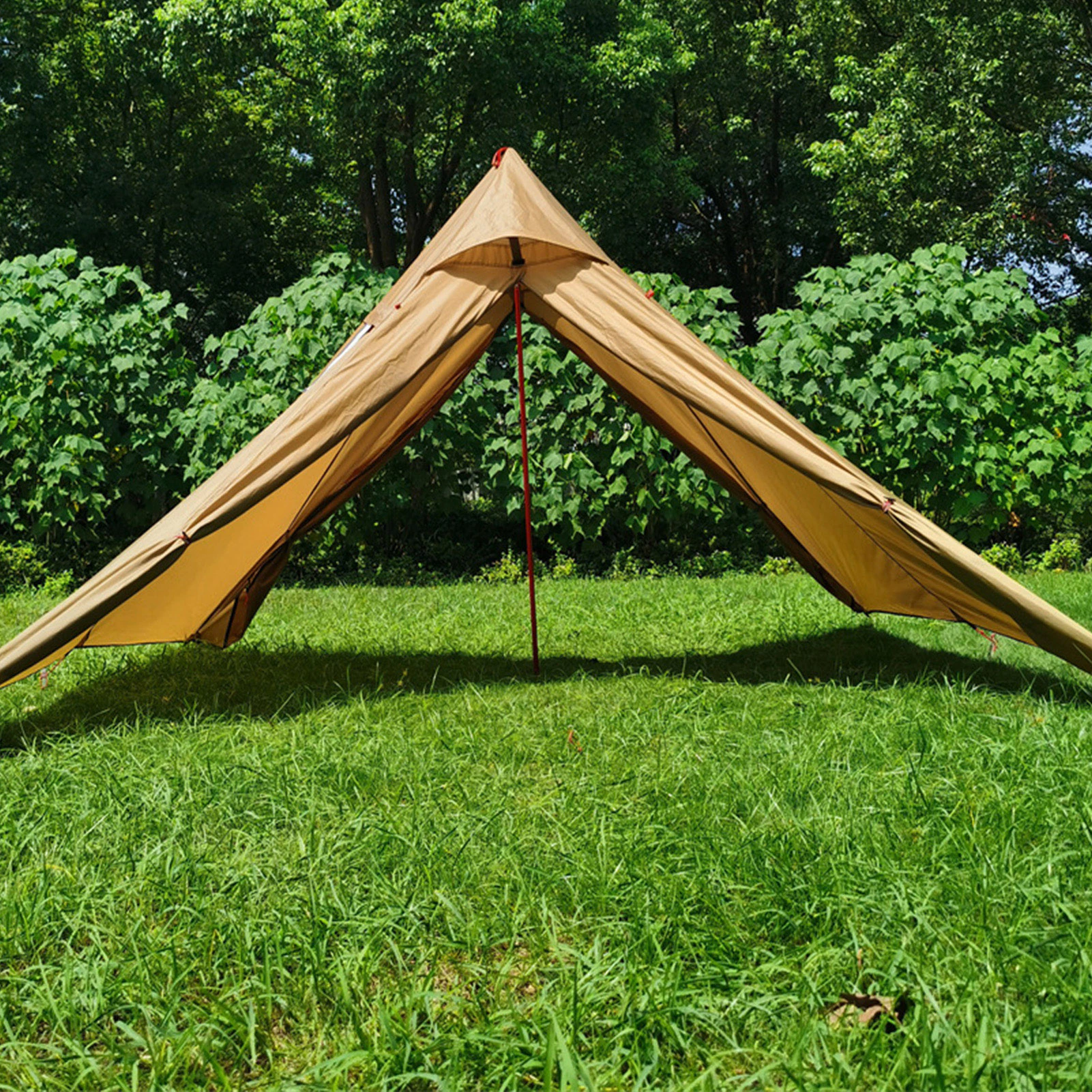 Cheap Goat Tents Ultralight Outdoor Camping Teepee 3 4 Person Pyramid Tent Shelter Awning With Snow Skirt With Chimney Hole Backpacking Tents   